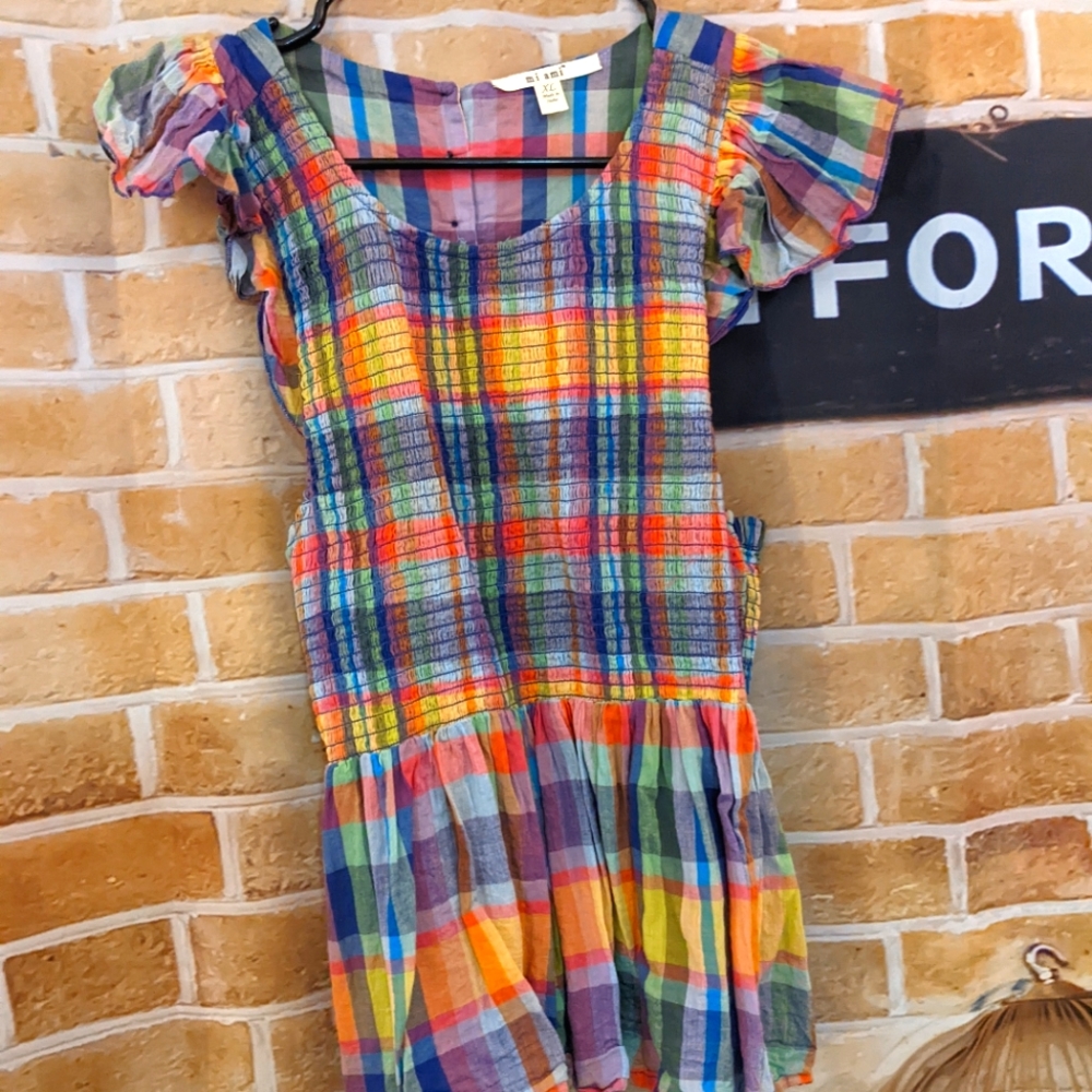 Plaid peplum top